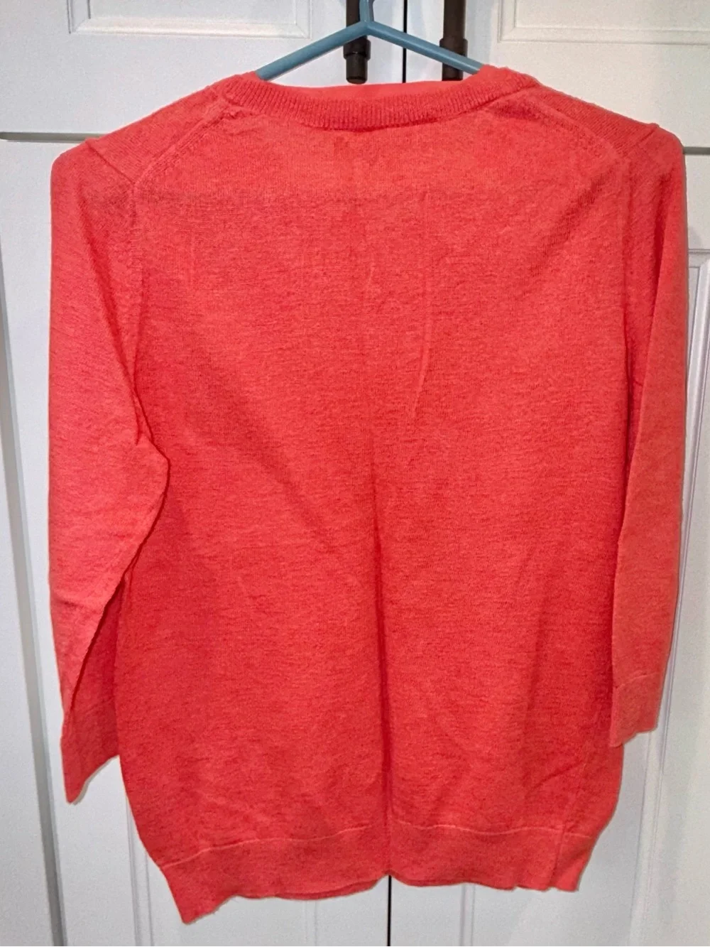 Banana Republic Coral Crew Neck Heathered Slub Sweater M - Picture 3 of 4